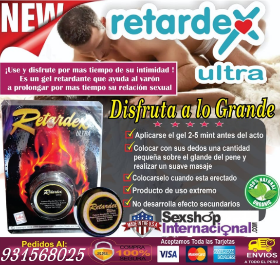  DISFRUTA A LO GRANDE CON GEL RETARDANTE RETARDEX ULTRA 